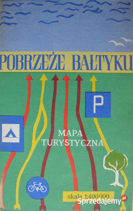 POBRZEŻE BAŁTYKU Mapa turystyczna PPWK 1979 Limanowa