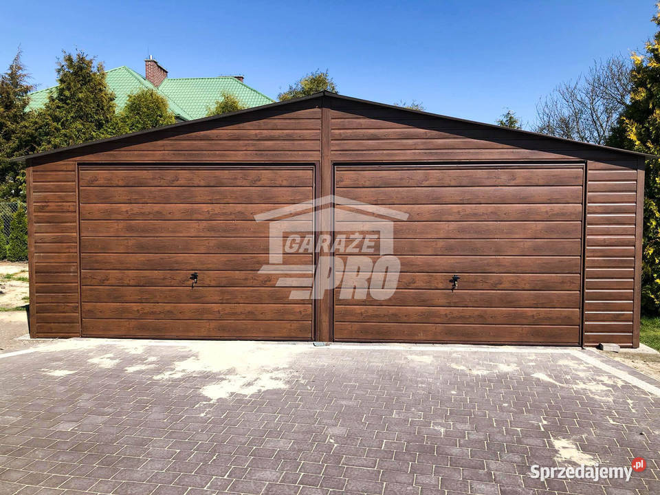 Garaż blaszany 7x6 drewnopodobny GP130 Sprzedaż Chodzież