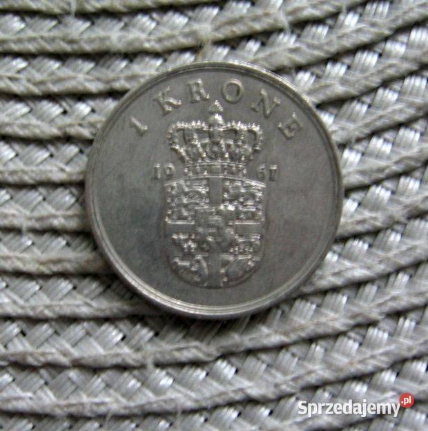 Dania 1 Korona 1961r Numizmatyka wielkopolskie Kalisz