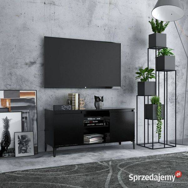 vidaXL Szafka TV metalowe nóżki czarnaSKU805969 Warszawa