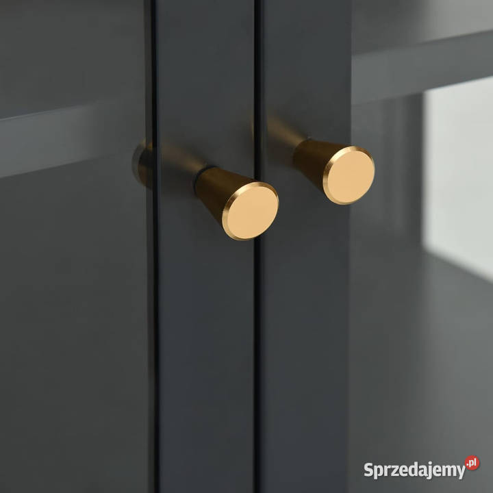 Szafka boczna antracytowa 70x35x70 stal i szkło