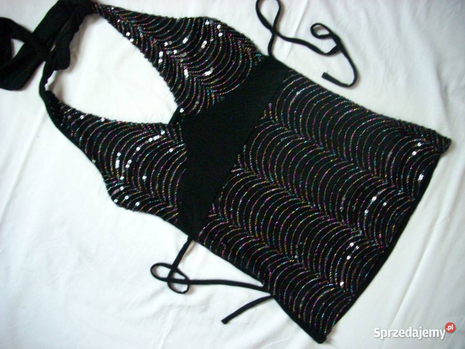 Wizytowa czarna bluzka Top 34 36 małopolskie Nowy Sącz