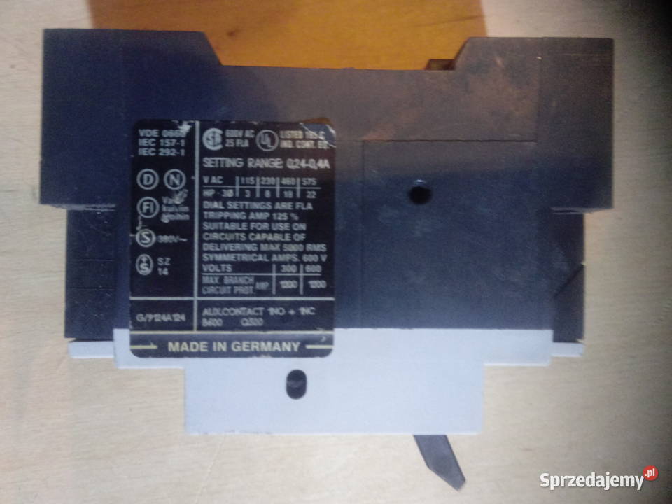 Wyłącznik Silnikowy SIEMENS 3VU13001MD00 wielkopolskie Poznań sprzedam