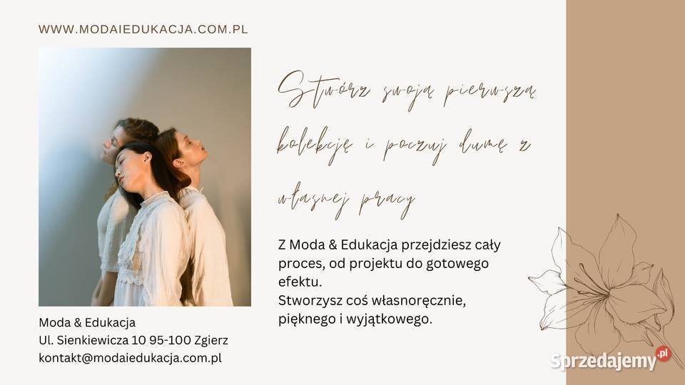 Zostań projektantką mody Praktyczne kursy Zgierz