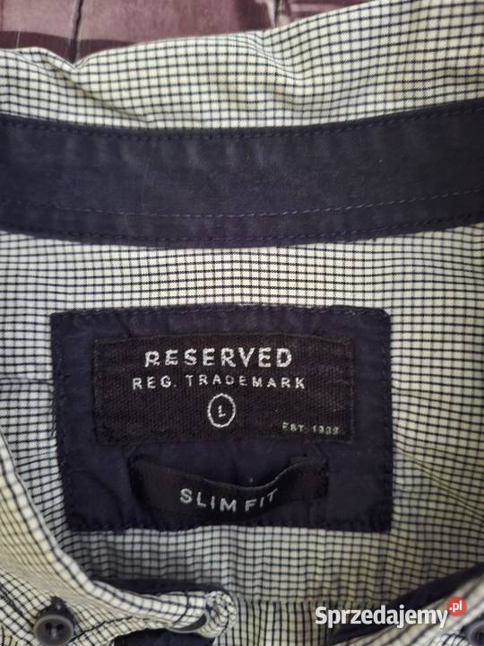 Koszula męska RESERVED Slim Fit rozmiar L stan Odzież wyjściowa Warszawa