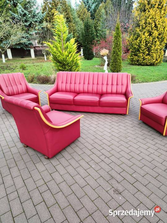 komplet wypoczynkowy 3 1 1 1 skóra 100 Ełk