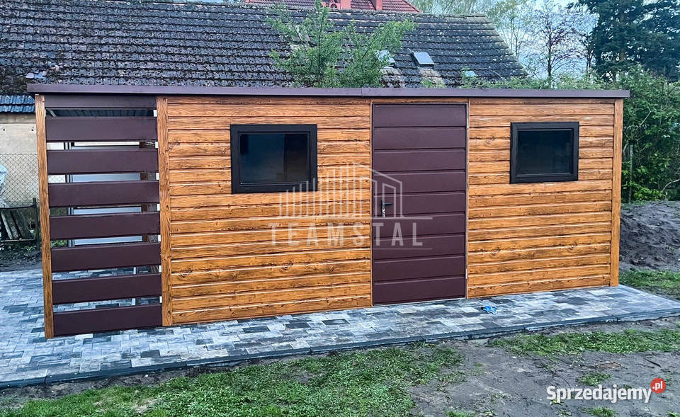 Schowek Domek Ogrodowy 5x25m Wiata 15m Drzwi 2x