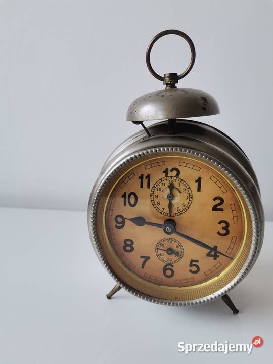 Stary przedwojenny Polski zegar budzik GF