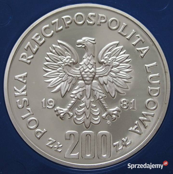 Polska 200 złotych 1981 SREBRO Władysław Herman łódzkie