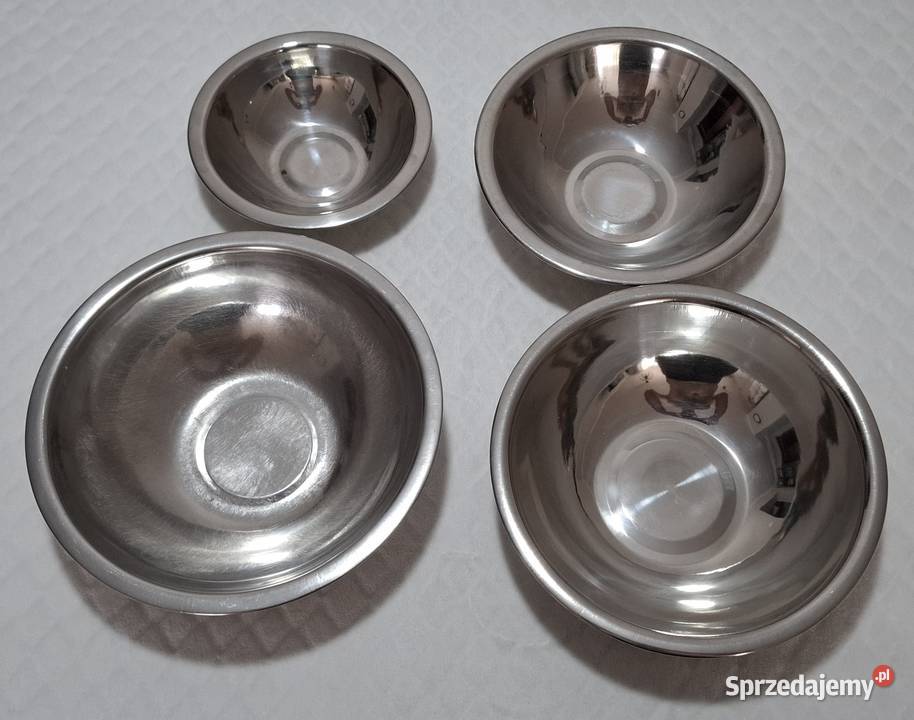 Zestaw czterech metalowych misek 1623 47 4 Czeladź sprzedam
