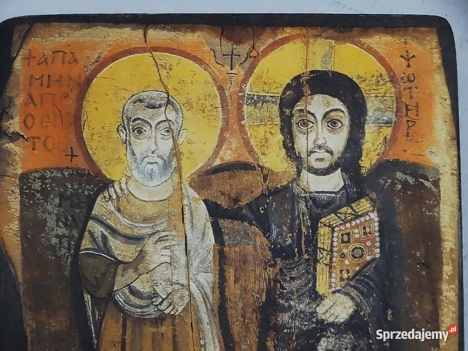 Ikona Przyjaźni Chrystus I Menas Kopia Na Biłgoraj