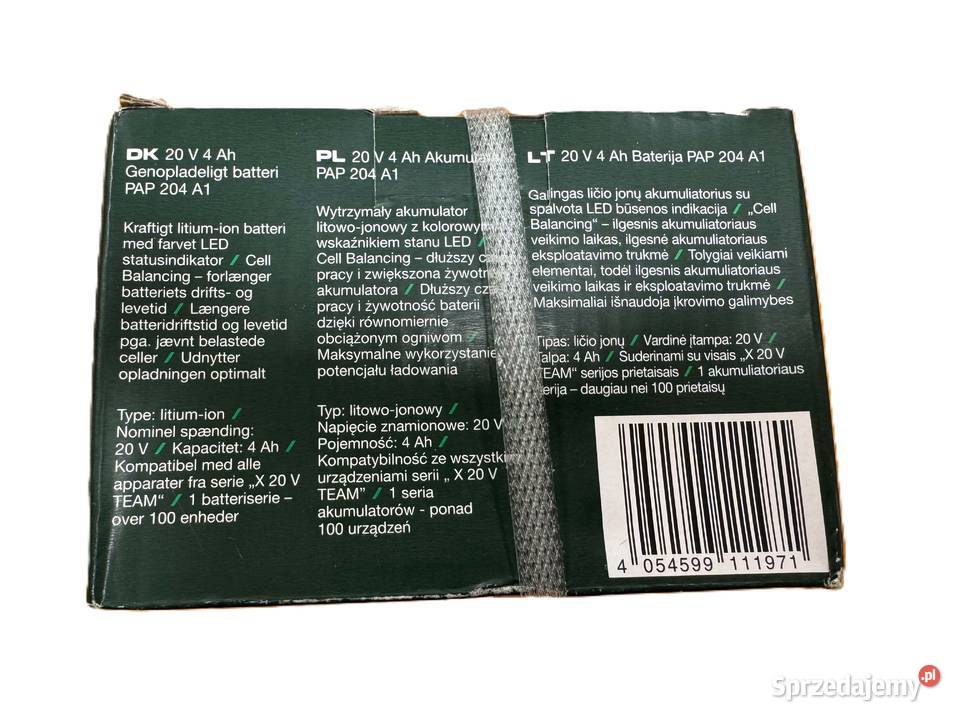 Akumulator LiIon Parkside 20 V 4 Ah PAP 204 A1 Elbląg