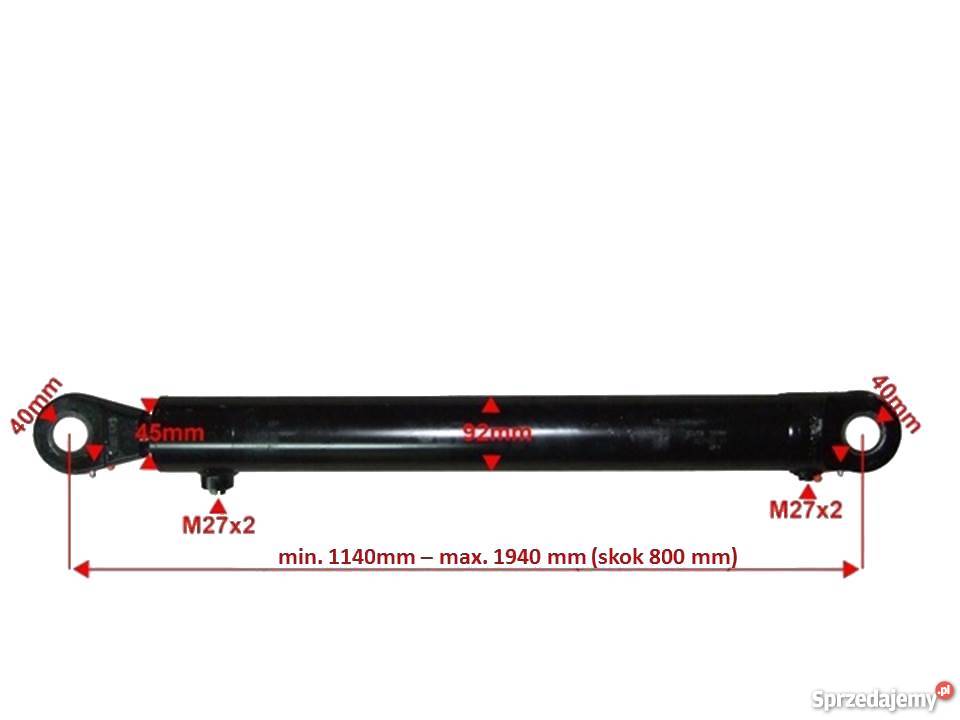 Siłownik Hydrauliczny 800 z Zamkiem Regulowanym