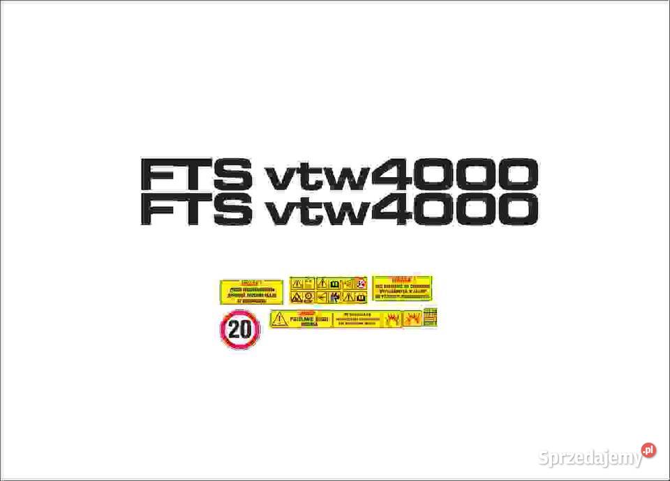 Naklejki Beczkowóz FTS vtw 4000 mocny klej Pleszew