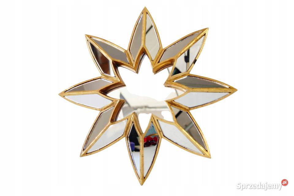 Dekoracyjne lustro dekor na ścianę złoty SŁOŃCE