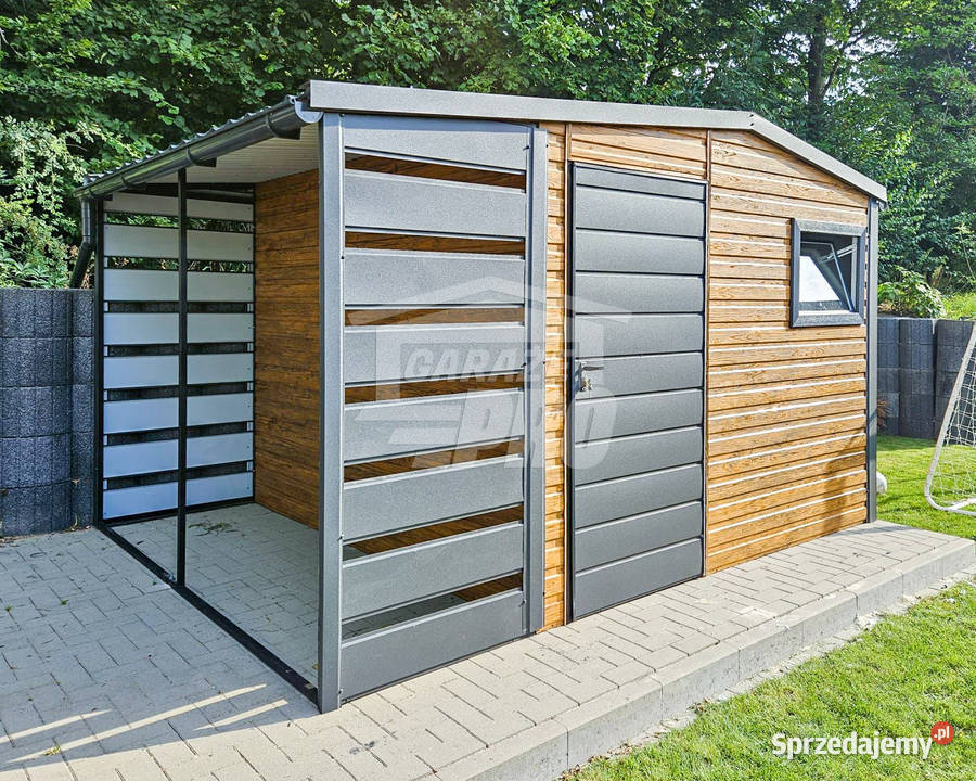 Schowek domek ogrodowy 3x35m wiata 1m drzwi okno Nowy Tomyśl