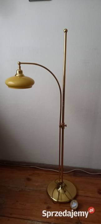 Mosiężna lampa podłogowa z ruchomym ramieniem łódzkie Skierniewice