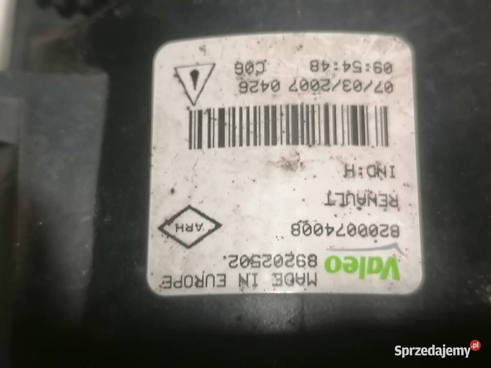 halogeny Valeo 8200074008 Renaultopis modeli łódzkie Piotrków Trybunalski