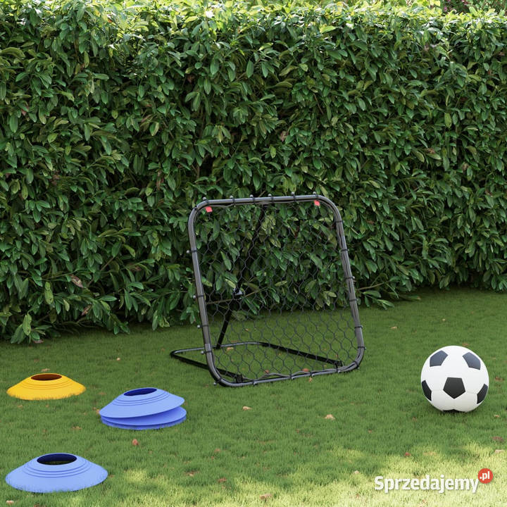 Rebounder do piłki nożnej regulowany czarny Pozostałe