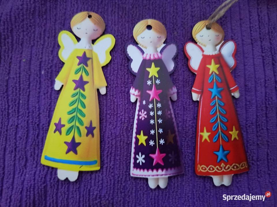 Aniołki dekoracje 2D 3 sztuki mazowieckie Warszawa