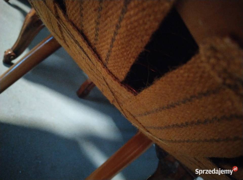 Fotel ludwikowski gobelin kwiaty Białystok