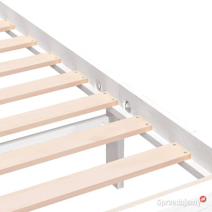 Rama łóżka biała lite drewno 90x200 WM3100705