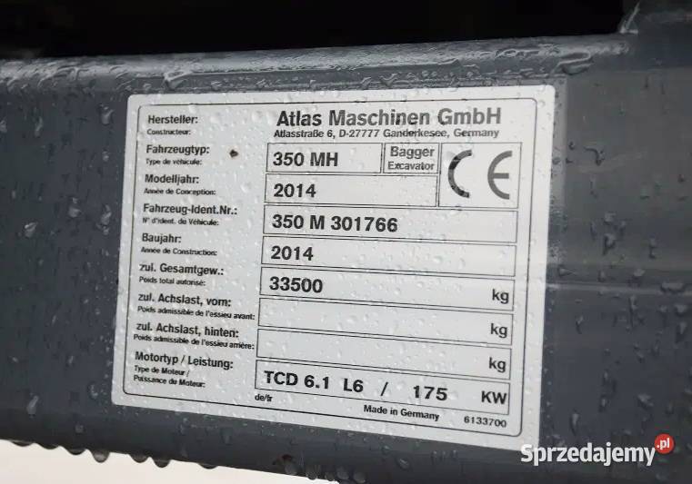 Koparka kolowa Atlas 350 MH przeladunkowa sprzedam