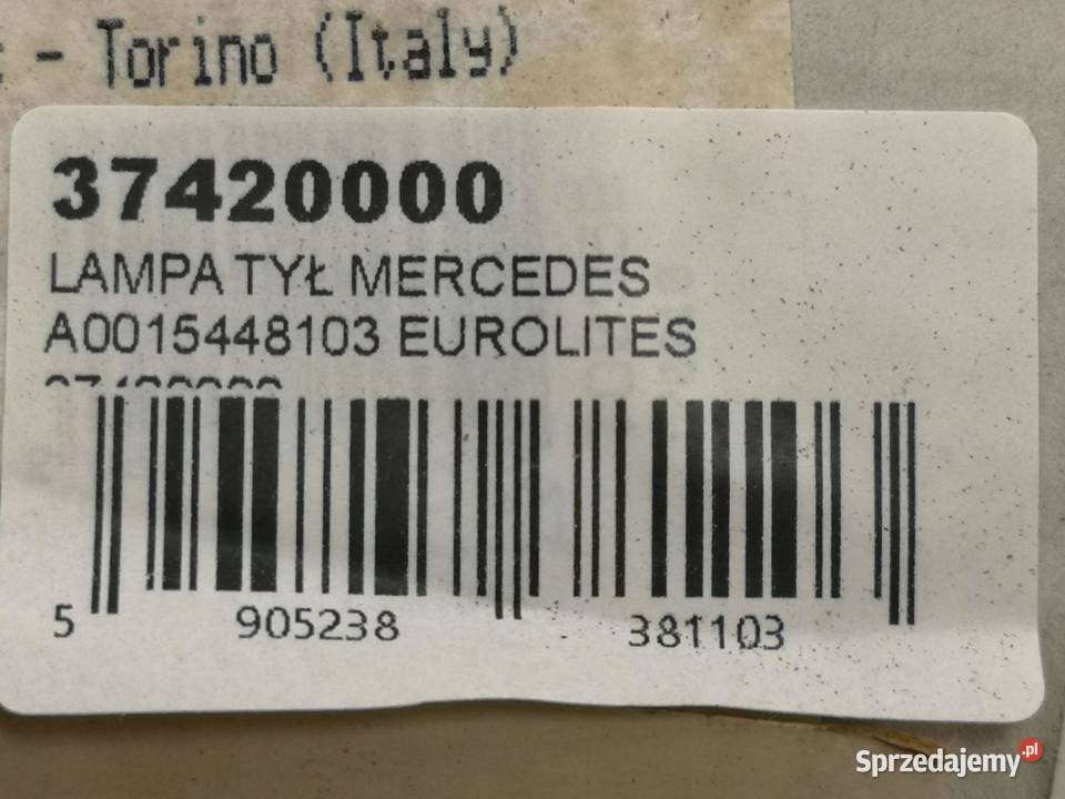 LAMPA PRAWY TYŁ MERCEDESBENZ LP NG NOWA lubelskie