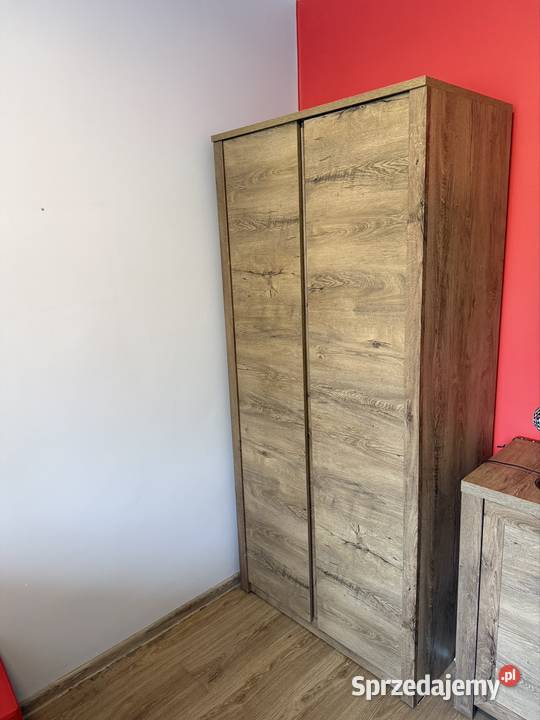 JYSK Szafa VEDDE 90x197 kolor ciemny dąb dziki 197cm łódzkie Gidle