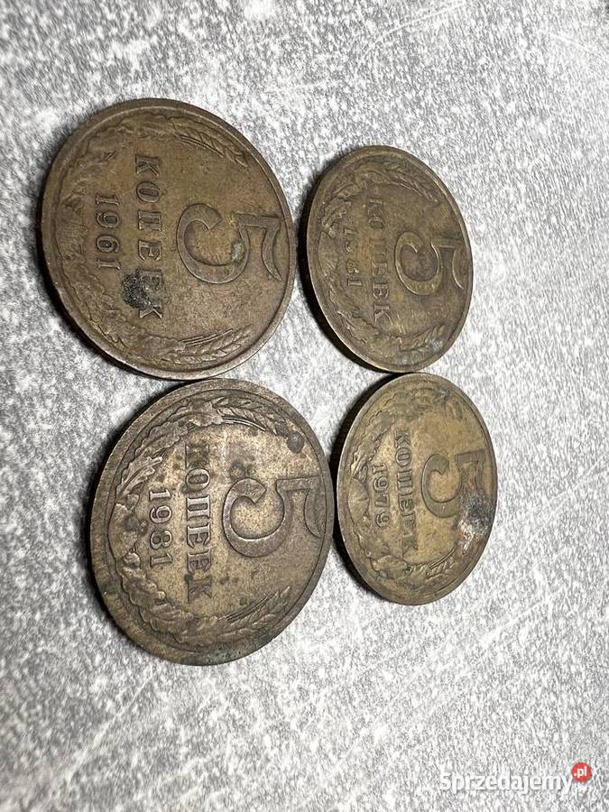 Moneta 5 kopiejek z 1979 1981 1961 CCCP ZSRR Jasło
