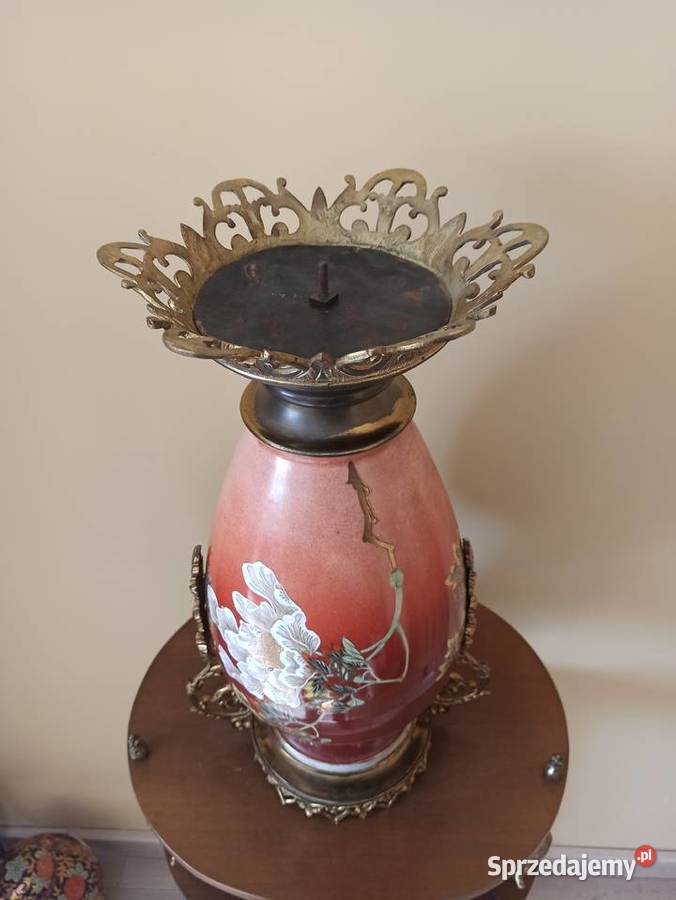 Waza porcelana brąz Napoleon III wielkopolskie Budzyń