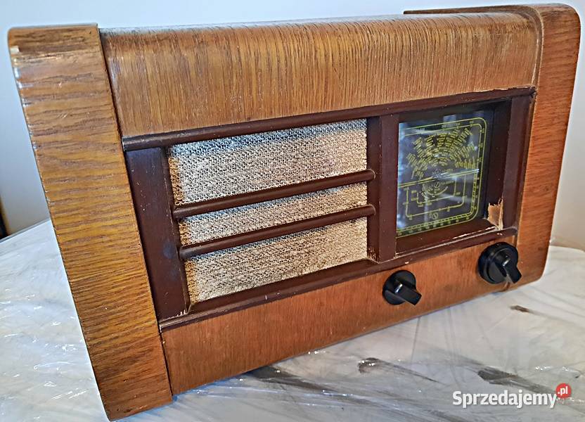 Radio zabytkowe Pionier U drewniana obudowa Antyki Ostrów Wielkopolski