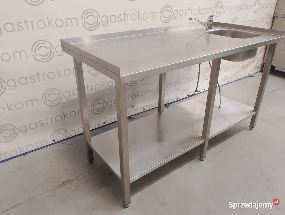 STÓŁ ZE ZLEWEMP I PÓŁKĄ 155X75X85 RANT TPL Wrocław sprzedam