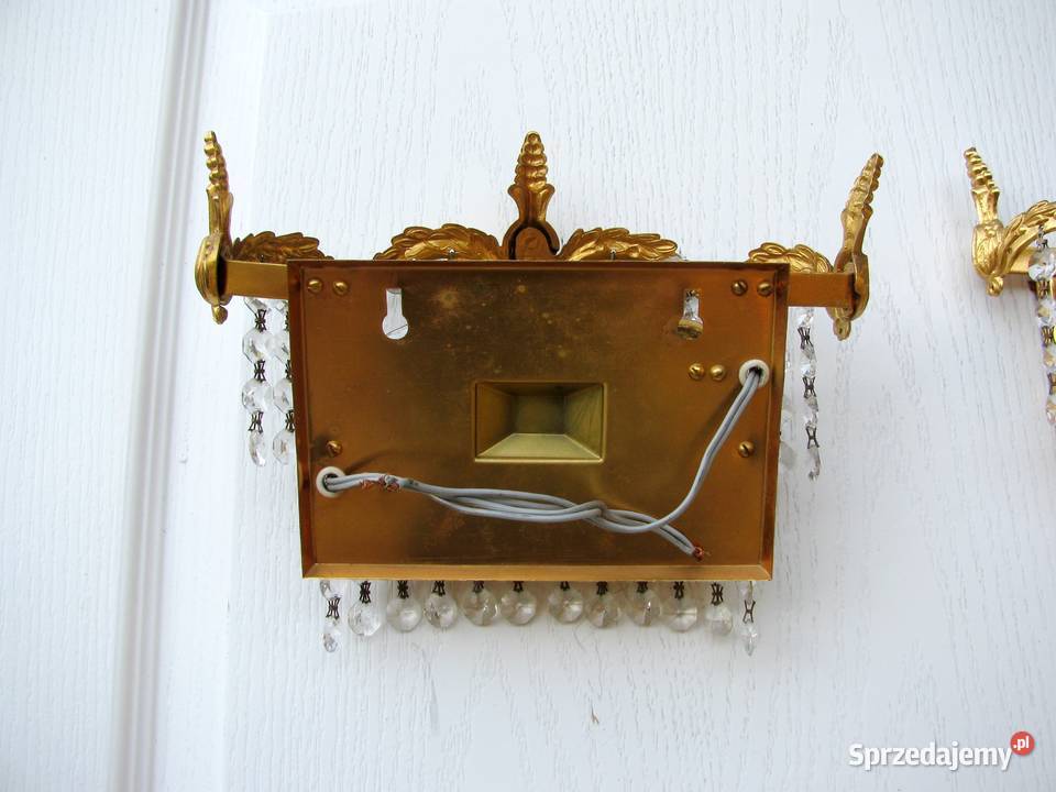 2 kinkiety mosiądz Kryształki II zachodniopomorskie Szczecinek sprzedam