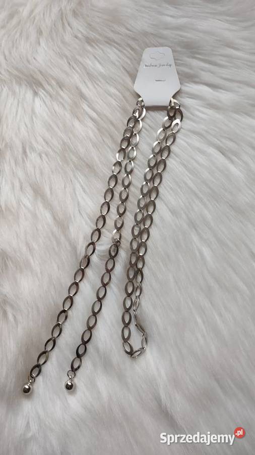 Pasek łańcuszek kolor srebrny Olkusz