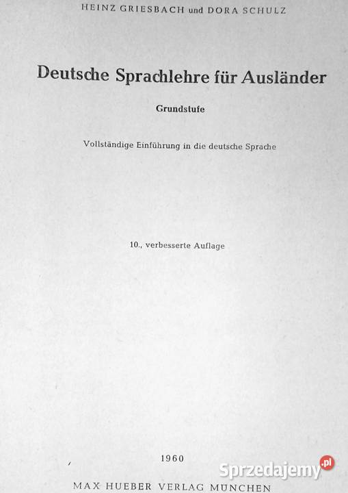 Deutsche sprachlehre fur auslnder Dora Schulz Pozostałe sprzedam