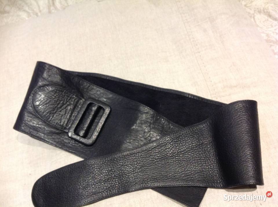 Czarny Pasek Skórzany Damski r SSM skóra Długość 115 lubuskie Nowa Sól