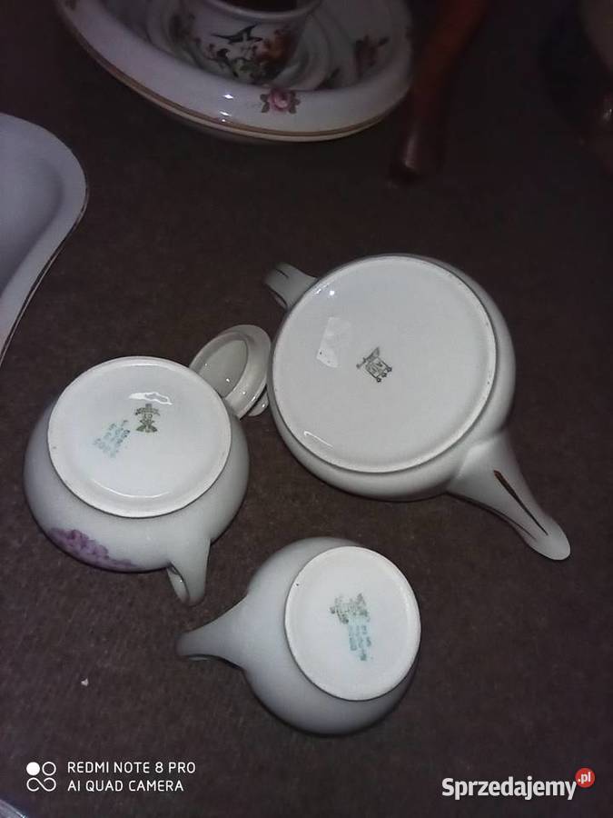 serwis obiadowy Z kwiatem hortensji Gdynia