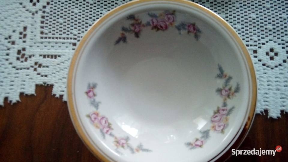 Stara polska porcelana sygnowana talerzyki i mazowieckie Warszawa