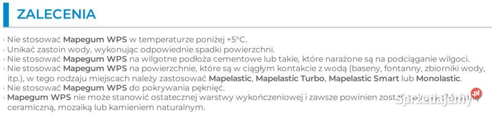 Mapei Mapegum WPS 5 Pozostałe Pozostałe Gdów sprzedam