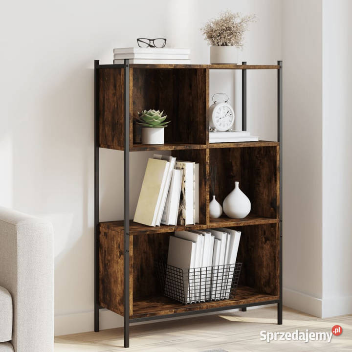Regał przydymiony dąb 72x28x109 materiał Warszawa