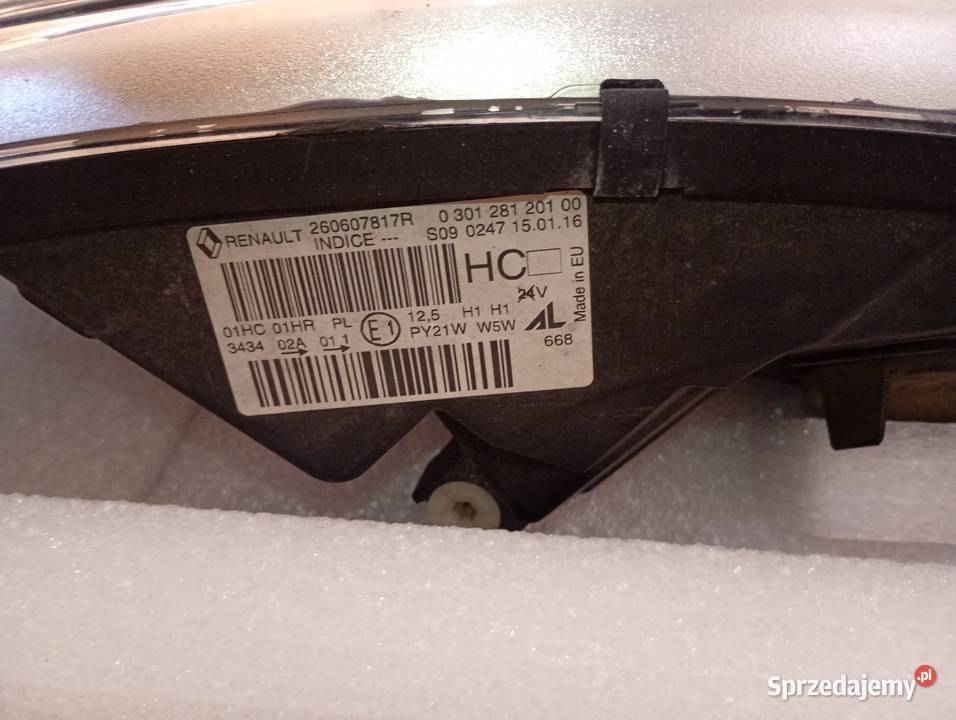 Reflektor Renault Captur LP Mińsk Mazowiecki