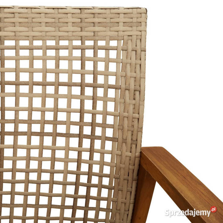 3cz zestaw mebli bistro beżowy rattan PE i Warszawa