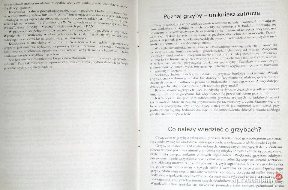 Grzyb jadalny czy trujący Zbigniew Domański Chełm