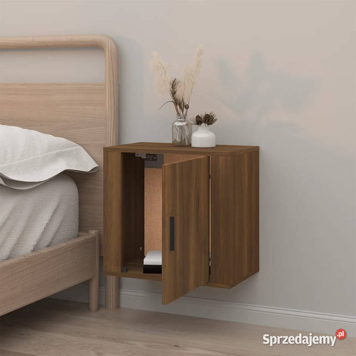 Wisząca szafka nocna brązowy dąb 50x30x47 Nocne mazowieckie Warszawa