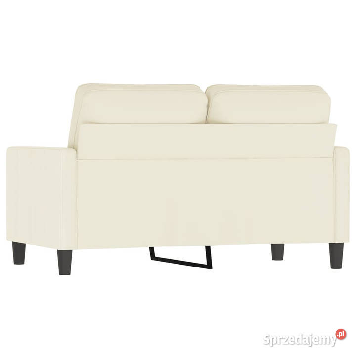 Sofa 2osobowa kremowy 120 tapicerowana aksamitem Sofy i kanapy Dom i Ogród Warszawa