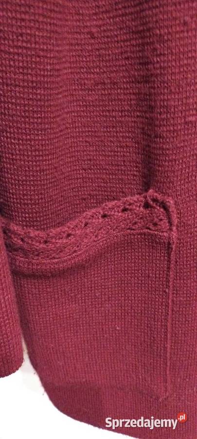 Kardigan damski w kolorze bordowym Swetry i golfy lubelskie