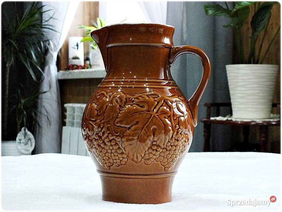 Duży Dzban Dzbanek z uchem GDR Ceramika Żary