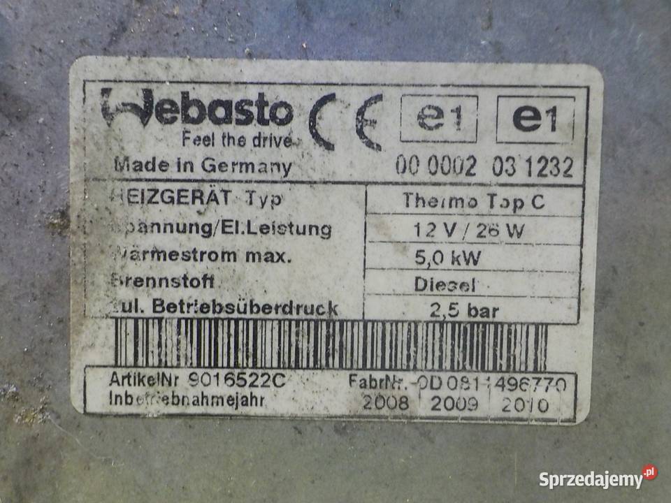 AUDI Q7 4L SLINE 42 TDI 08r 5D webasto 1301941B Pozostałe