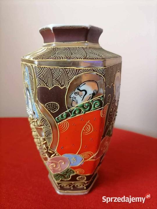 Wazon porcelanowy Satsuma Vintage Retro Wałbrzych